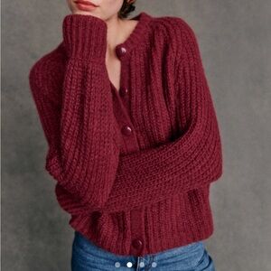 Limited Burgundy Emile Sézane Cardigan